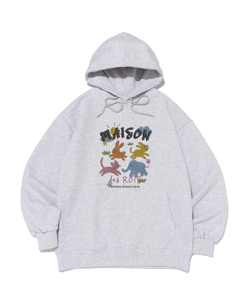 Maison Joyful Oversized Hoodie (White Melange)