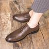 New Classic Men Derby Shoes Black Brown Lace up Business Leather Shoes Men Gentleman Brand Social Shoes Size 38-47