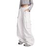 American Hiphop White Overalls Women's Summer Hip-hop Sweatpants Thin Pants Trendy High Waist and Thin Classic Women's Casual White Pants