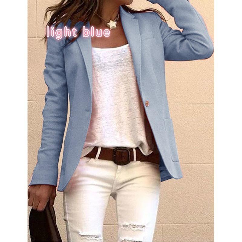 Women's Candy Color Slim Fit Long Sleeve Casual Blazer - Flattering Business Jacket 2026