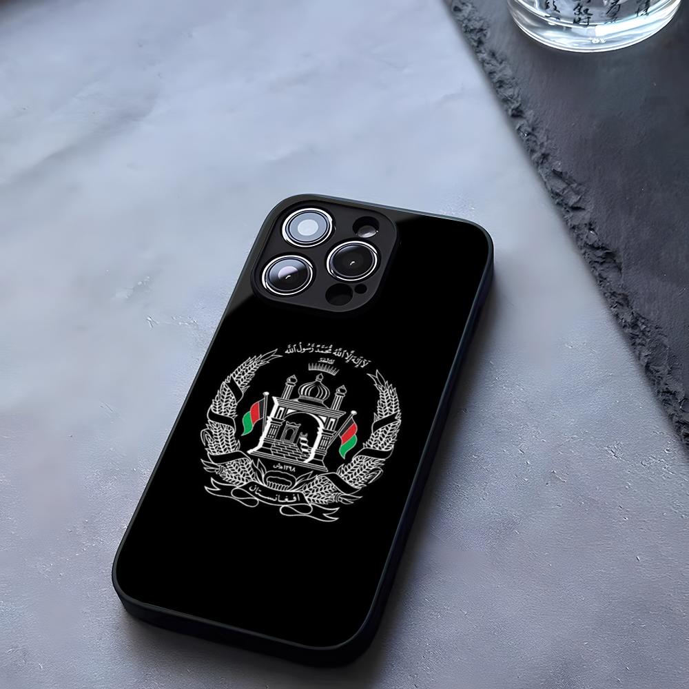 Afghan Afghanistan Flag Phone Case Tempered Glass For IPhone 17 13 14 16 12 15 11 Pro Max Plus Mini X XR SE2020 Coque iPhone 11 Pro