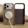 Litchi Genuine Leather Case for IPhone 17 Pro Max 18Pro 16 15 14 13 12 for Magsafe Luxury Genuine Leather Handmade Phone Cover