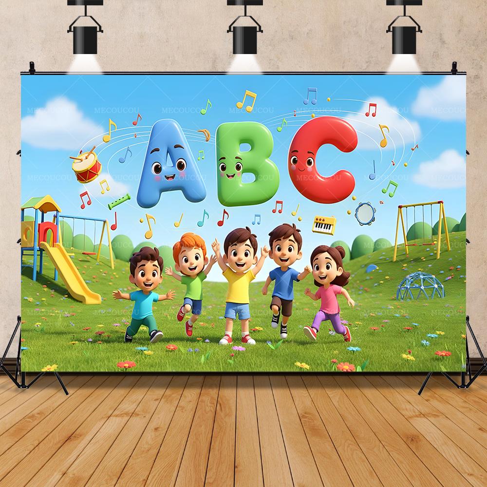 Children's Outdoor Activities Park Theme Background Slide Hide and Seek Kindergarten Decoration Poster Props Children's Day Gift