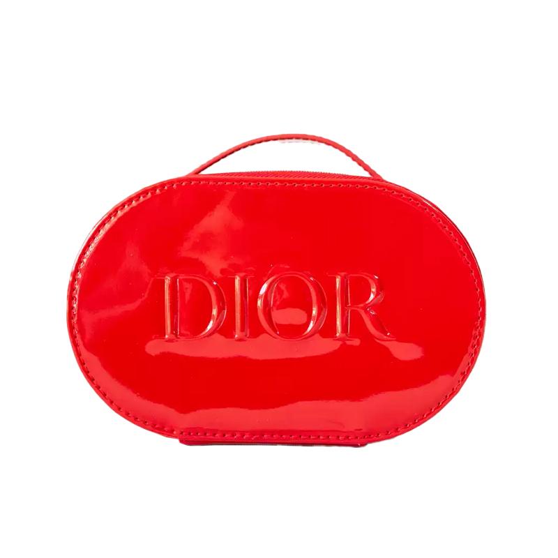 

DIOR red handheld cosmetic bag toiletry bag portable красный