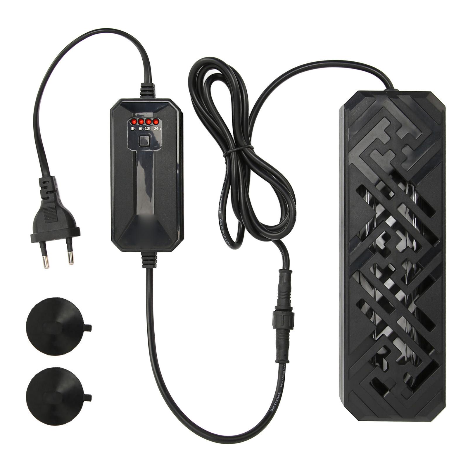 Aquarium UV Light 2 Tubes High Penetration Quartz Tube   Sealing Fish   Water Clean Lamp with Timer