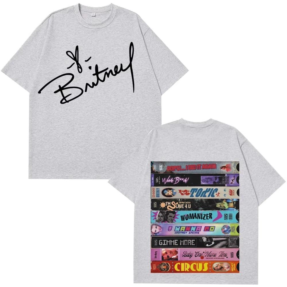2026 Free Style Britney Spears Grafica Estate Magliette Coppia Uomo Donna Abbigliamento Maglietta Vintage Casual Classica T-shirt Cotone Streetwear
