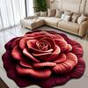 3D Visual Effect Peony Flower Floor Mat Home Living Room Carpet Dirt Resistant Easy To Maintain Absorbent Anti Slip Mat