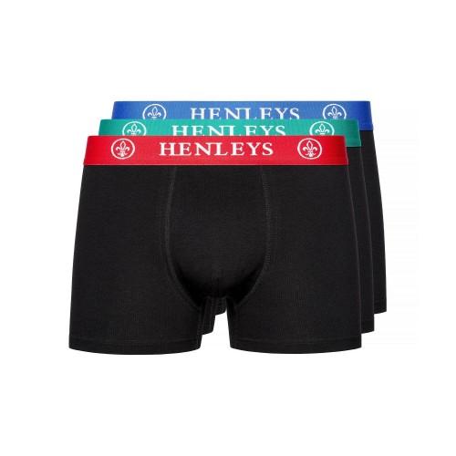 Henleys Mens Primas Boxer Shorts (Pack of 3)