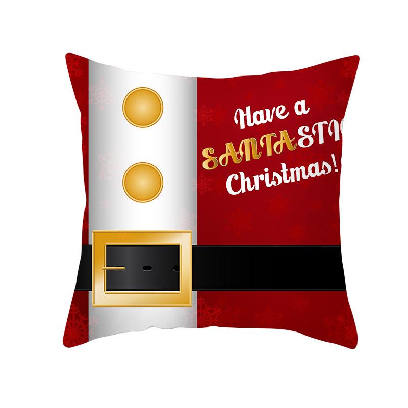 Red Series Christmas Peach Velvet Cushion Cover New Sofa Cushion Cover Square Cushion Cover