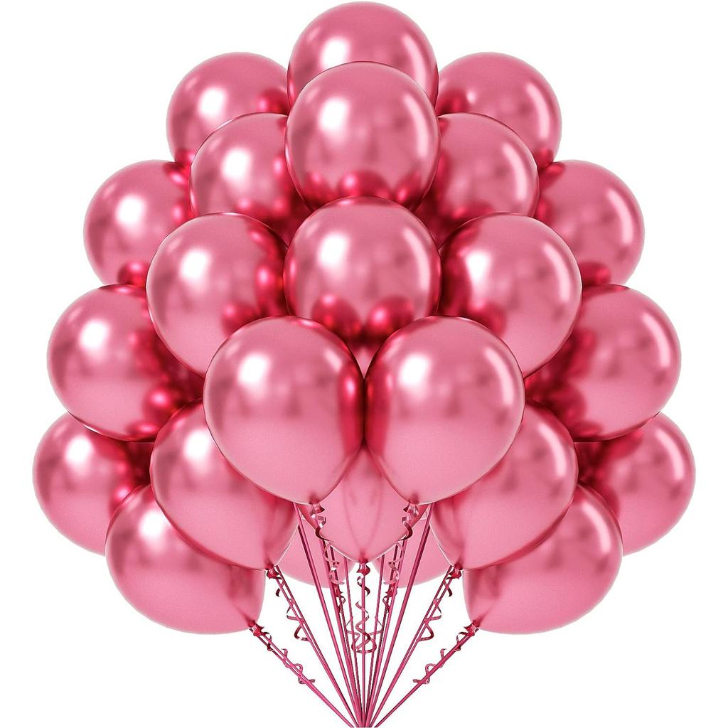 Metallic Balloon Set Birthday Party Decoration Wedding Baby Shower Party Prop Arrangement Internet Famous Metal Balloons