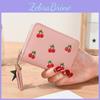 Trendy Small Embroidery Cherry 2022 Wallet Simple Fashion Zip Coin Purse For Students