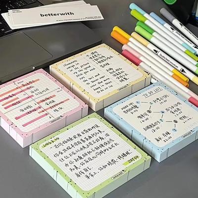 100 Pads/Pack Transparent Inches Posted It Sticky Note Pads Notepads Posits School Stationery Office Supplies Back To School