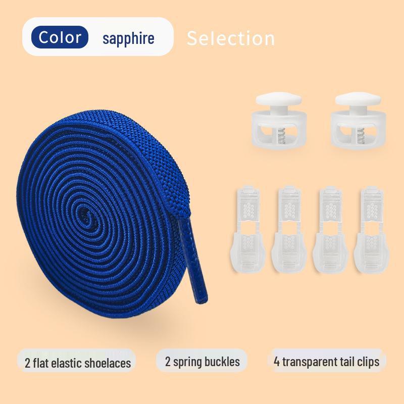 Universal No-Tie Elastic Shoelaces for Men, Women, and Kids - Flat Design with Secure Buckle System