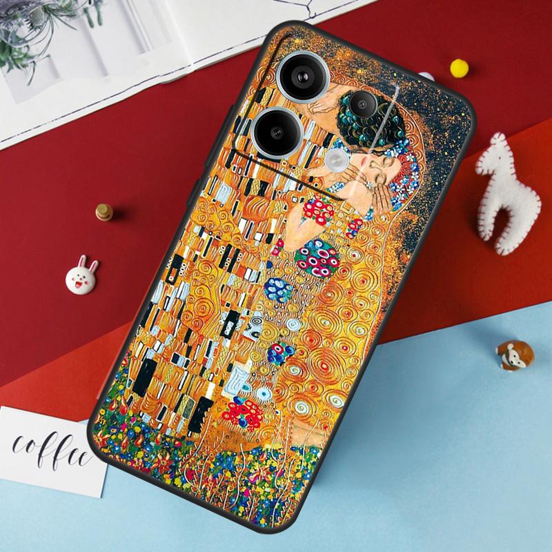The Kiss Gustav Klimt Painting Case For Xiaomi Redmi Note 13 12 11 8 9 10 Pro Note 12S 11S 10S Redmi 12 10C 12C 13C Cover
