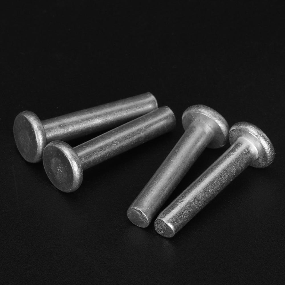 100pcs Industrial Use Flat Head Rivets Boat Repair Aluminum Rivets Solid Rivets For Fire Fighting