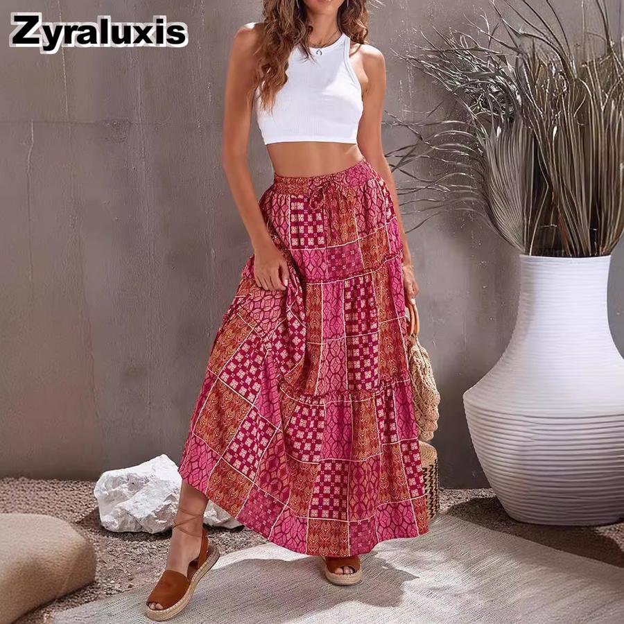 New Summer Women s Clothing Imported Bohemian Beach Dress Skirt S