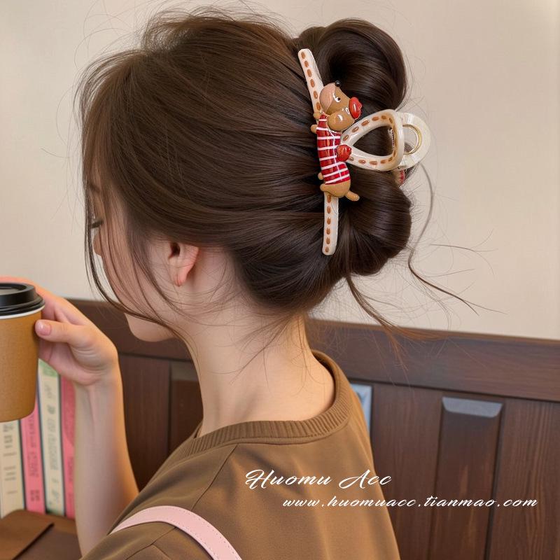 Elegante Grote Haarklem voor Dik Haar - High-End Koreaanse Updo Shark Clip