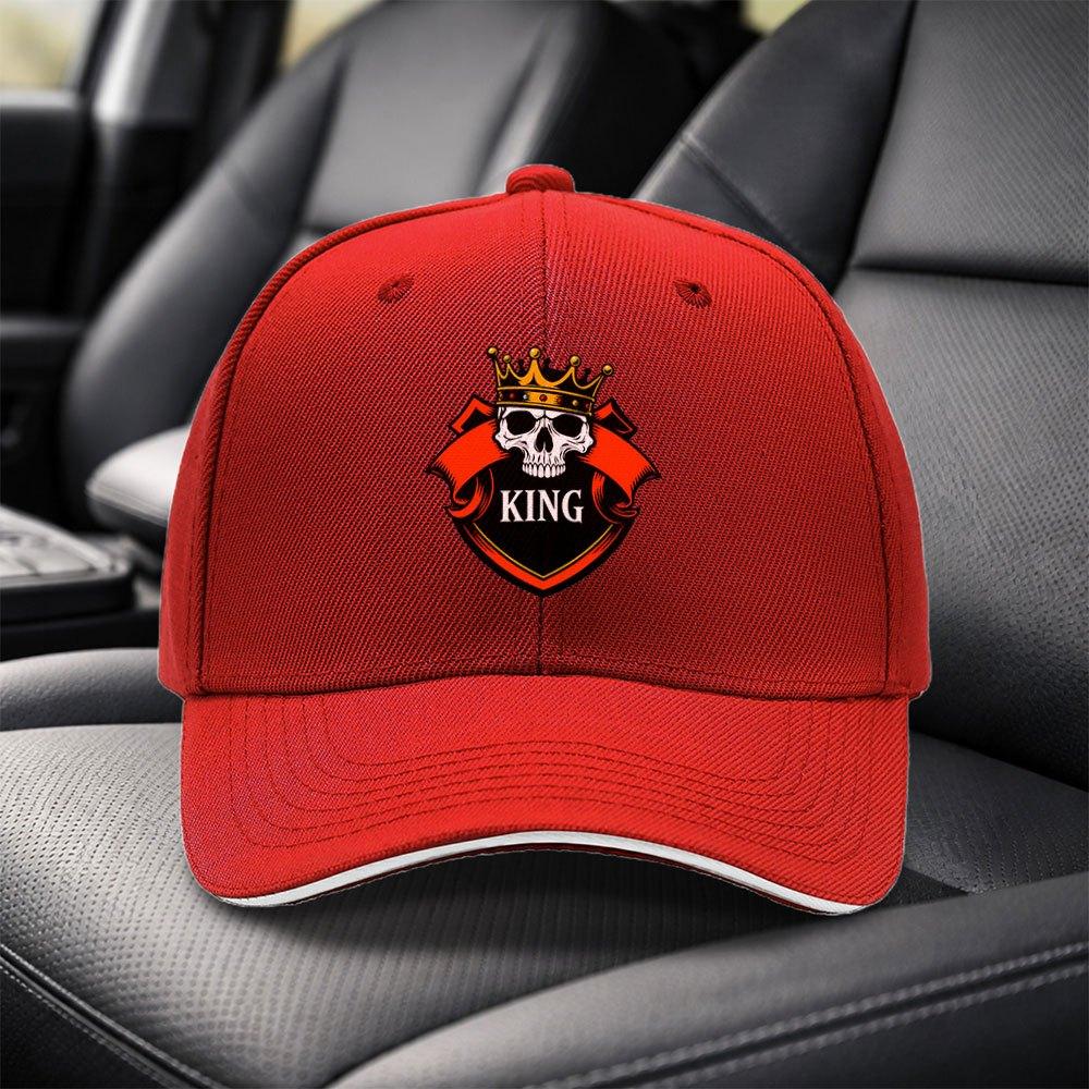 Skull Crown KING Baseball Cap Adjustable Duckbill Hat for Unisex Women Lightweight Unisex Cap with Skull Crown KING