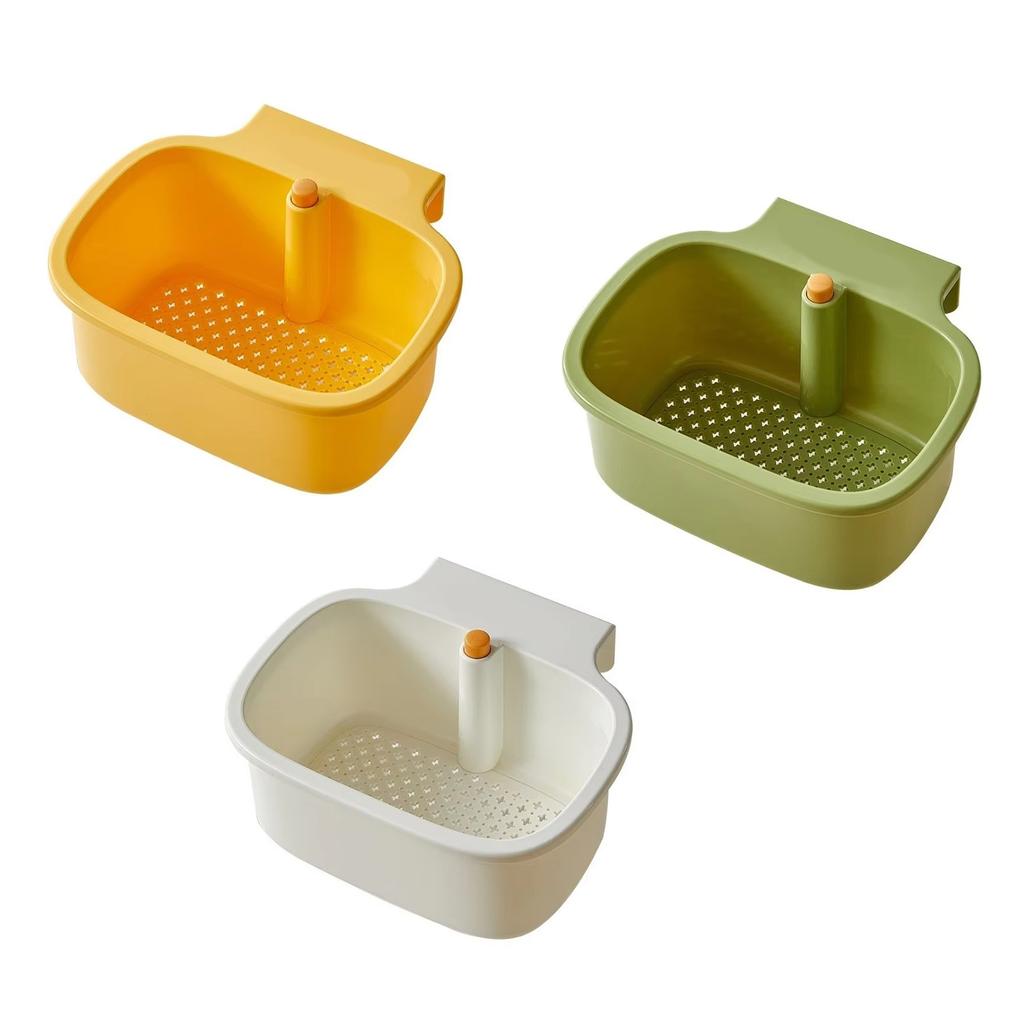 Adjustable Kitchen Sink Filter Basket With Durable Plastic Hooks For Efficient Food Scraps Catcher And Sponge Storage Organizer