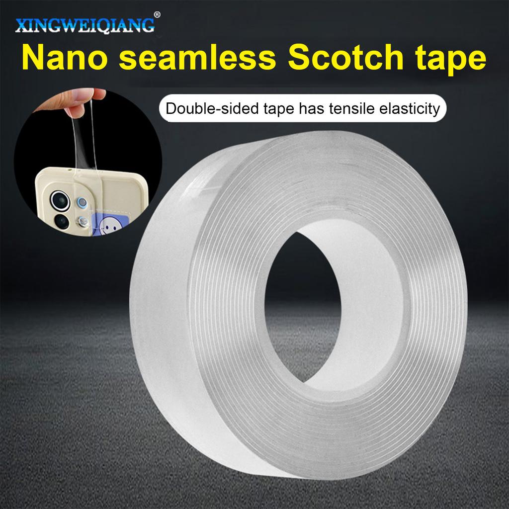 Double Sided Nano Adhesive Tape Heavy Duty Clear Reusable Tape Versatile Nano Mounting for Picture Hanging & Wall Decor