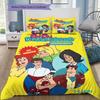 Bibi Blocksberg Cartoon Duvet Cover Set, Cute Witch Bibi & Papa Print Kids Bedding With 2 Pillowcases, No Comforter, Bedroom Decor Gift