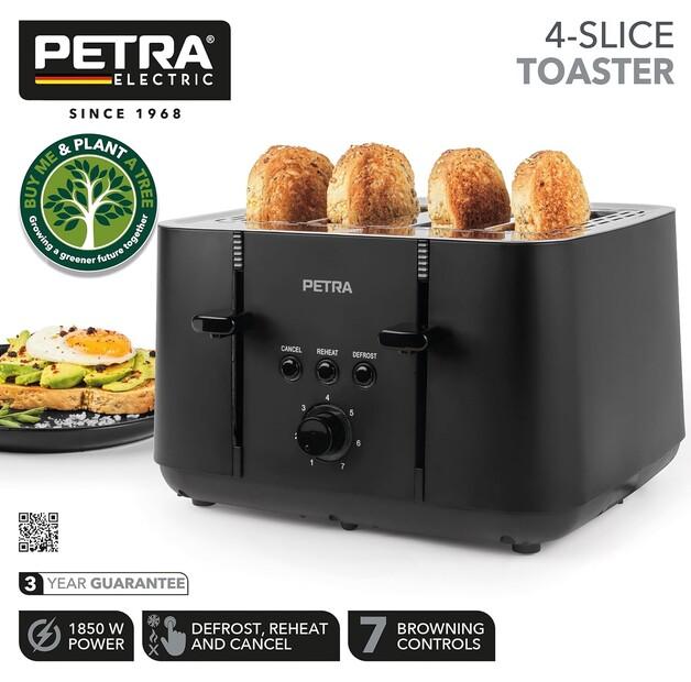 Тостер Petra schwarz/silber (PT5565MBLKVDE)