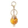 Rhinestone Rose Sheep Keychain With Shiny Crystals Great As Bag Pendant Key Holder Gift