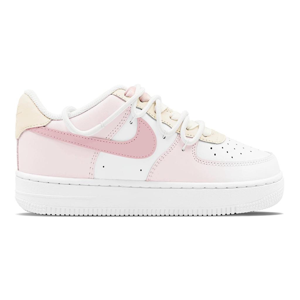 Nike Air Force 1 Air Force 1 Rezistente la abraziune Pantofi de Skateboard cu gleznă joasă Femei Roz Galben DH2920-111(Team1655-S-BOX)
