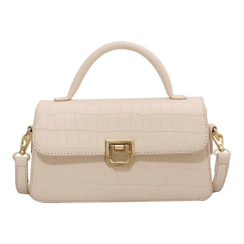 Bag Women's New Women's Bag Textured Stone Pattern Portable Small Square Bag Fashion Versatile Popular Shoulder Crossbody Bag