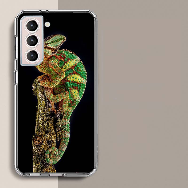 Chameleon Funny Wildlife Phone Case For Samsung A16 A26 A36 A56 A17 A15 A25 A35 A55 A14 A24 A34 A54 A04S A05S Galaxy Note 20 10