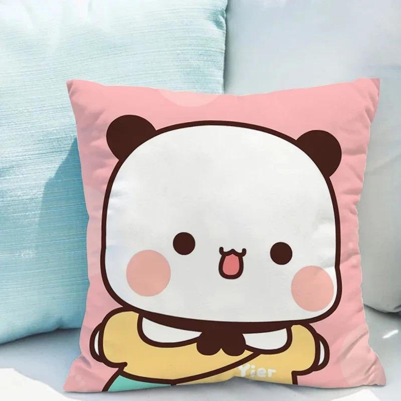 Povlak na polštář Bubu Dudu 45x45cm roztomilý kreslený medvěd povlak na polštář obývací pokoj pohovka potah na polštář ložnice domácí dekorace dětský dárek