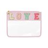 Transparent Letter Sticker Cosmetic Pouch