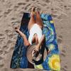 Starry Night Van Gogh Art Anime Beach Swimming Towel Soft Absorbent Washcloth Children's Gifts For Kids Travel Camping Gym