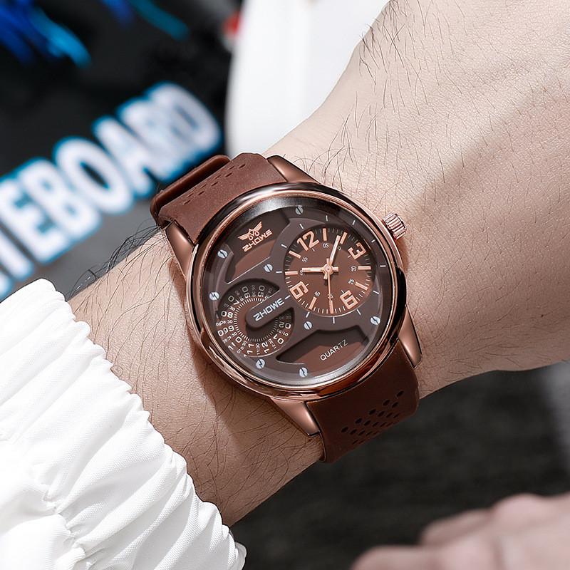 Silicone Watch Men Sport Casual Quartz Watch With Analog Display For Daily Wear