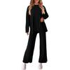 BITCED Women's Fashion Casual Long Sleeve O-Neck Pants Suits