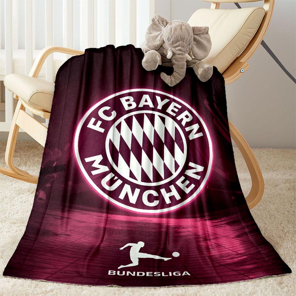 Bayern Munich Blanket Warmthful Decor Suitable for Office Bedding Sofa All-Season Use Playful Design Birthday Christmas Gift Blanket