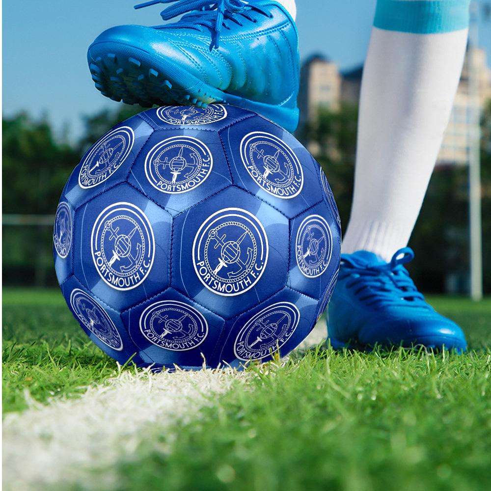 Portsmouth FC Größe 5 Standard-Fußball Strapazierfähiger Trainings- und Spiel-Fußball für Erwachsene Outdoor-Sportarten