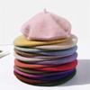 Wool Beret Hats Women Winter French Hat Girls Solid Color Fashion Autumn Winter Beret Hat For Women Flat Cap Hat Felt Berets