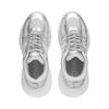 MLB New York Yankees Slip Resistant And Breathable Low Top Casual Shoes Women's Silver Sneakers 3ASHW045N-50SIS