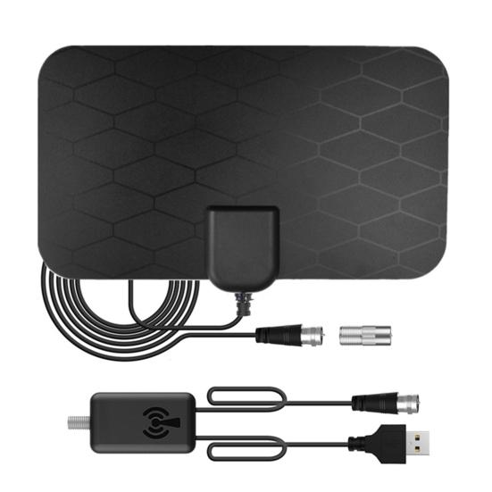 1 Set 3600 Miles TV Antenna HD-compatible Transmission Wide Range High Gain High-resolution Stable Output Signal Reception with Amplifier