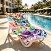 Dandy's World Print Beach Towel Design, Soft, Lightweight. for Home Bathroom, Spa, Pool, Yoga, Surfing, Camping, Gift for Family, Friend
