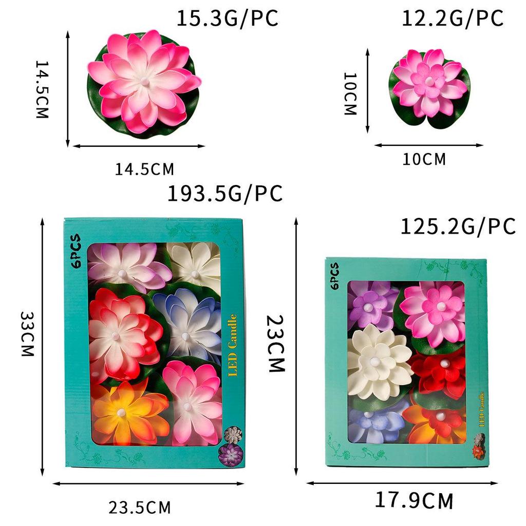 LED Floating Waterproof Lotus Lantern - Simulated Candle River Light for Night Markets, Parks, and Water Decorations