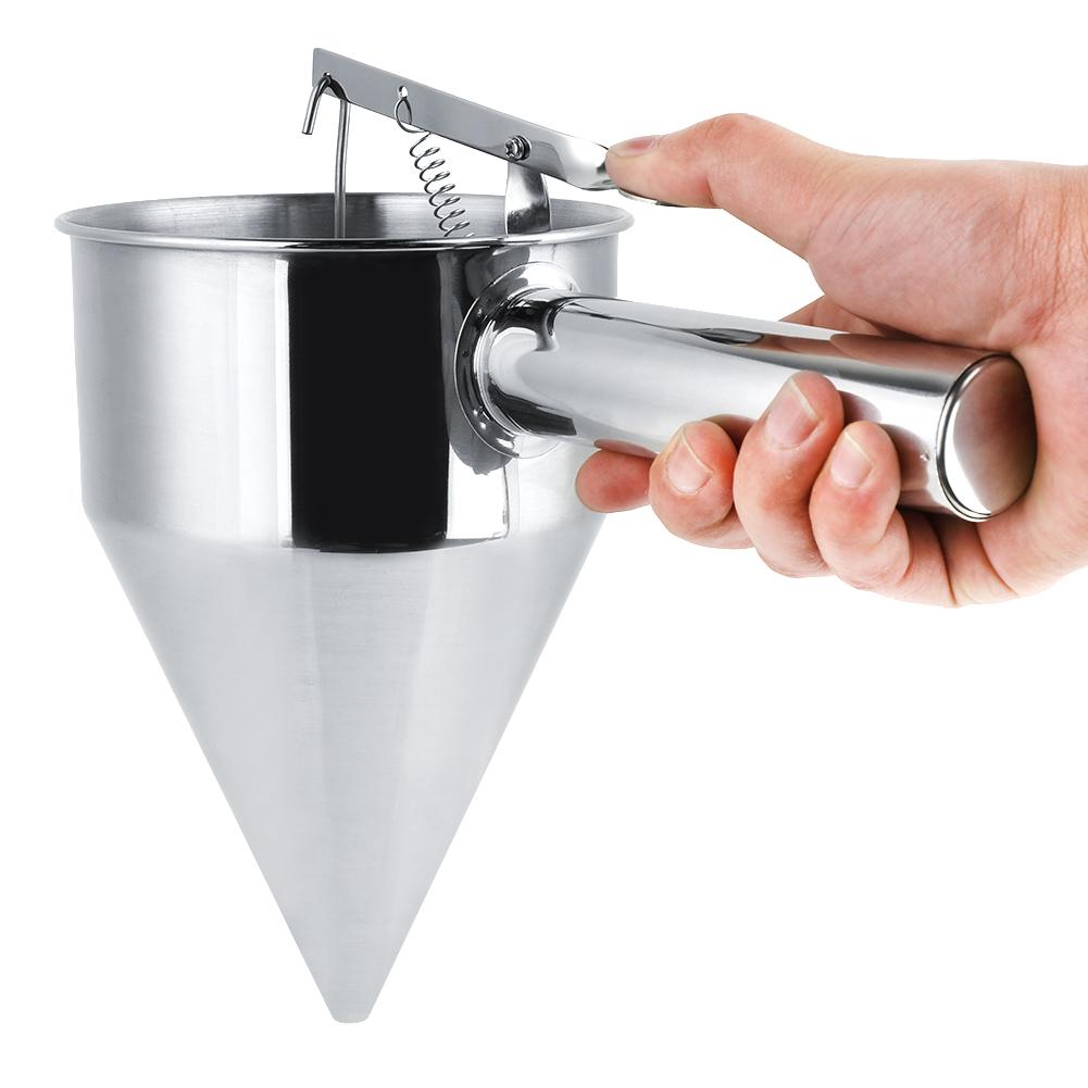 Stainless Steel Funnel Kitchen Cooking Octopus Ball Maiking Funnel with Bracket