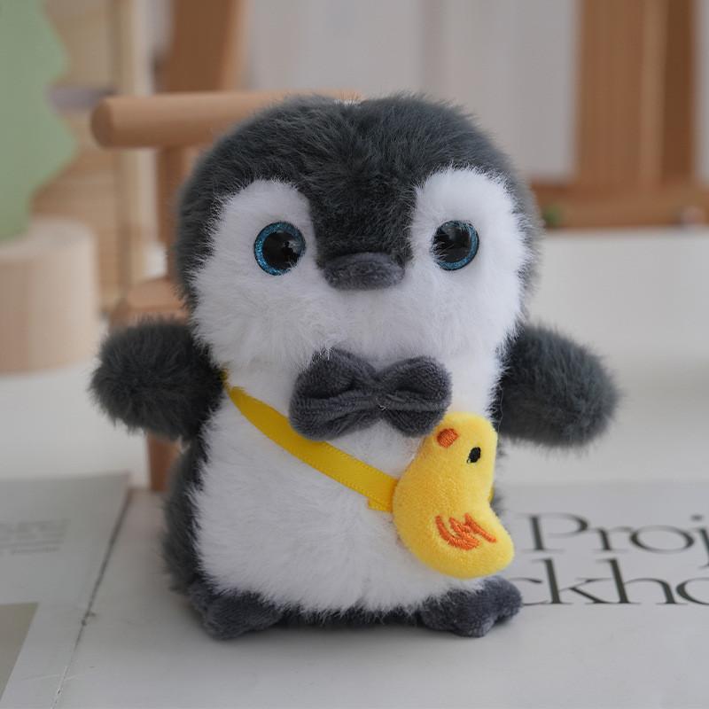 Cute Penguin Plush Toy Bag Charm With Detachable Hook For Travel And Gifts