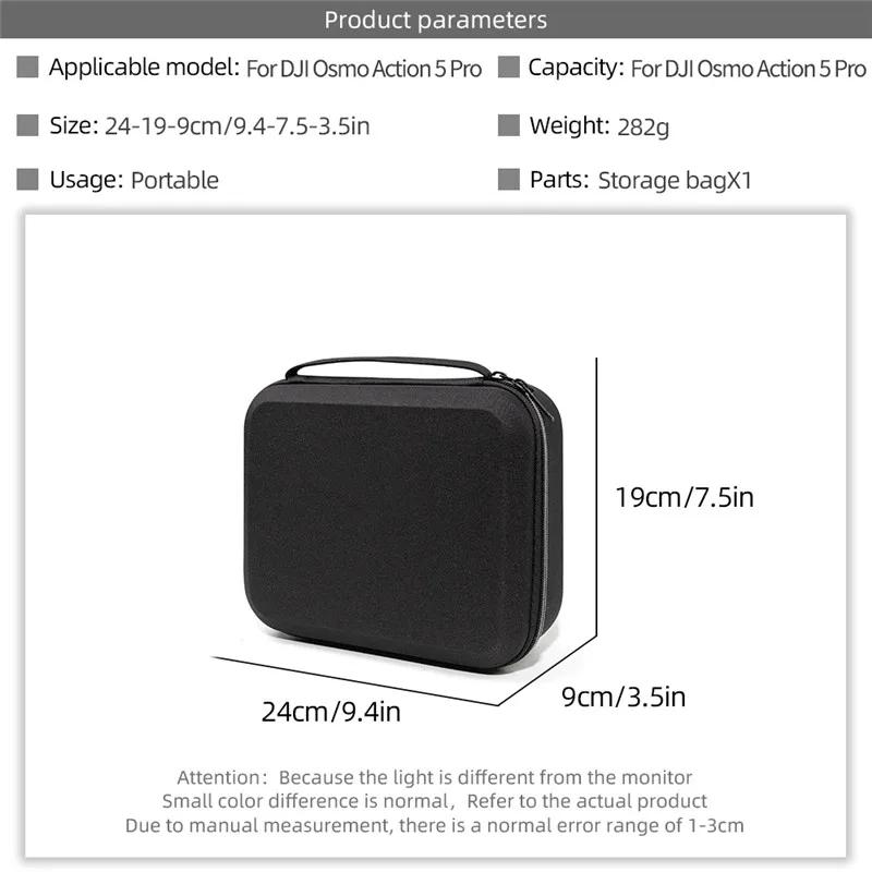 Box For DJI Osmo Action 5 Pro 4/3 Portable Hard Shell Case Waterproof Storage Bag Carrying Case Handbag Travel Box Accessories