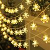 Christmas Lights Fairy Lights Snowflake String Light Battery Operated Snowflake for Bedroom Garden Wedding Birthday Decoration