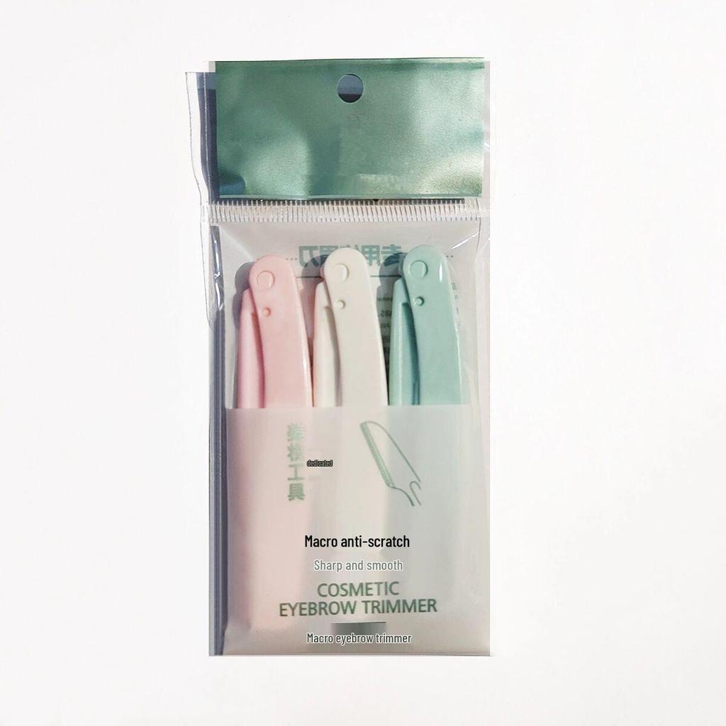 Women's Safe Foldable Eyebrow Razor Set with Anti-Scratch Blades - Ideal for Beginners