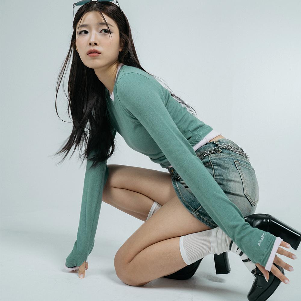 Amaps Lar Layered Pullover Emerald Blue Emerald Blue
