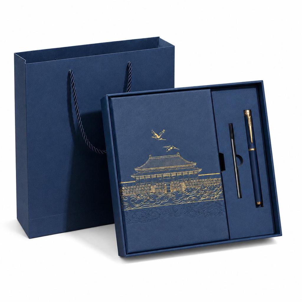 Custom Corporate A5 Notebook Gift Set - Elegant Business Souvenir