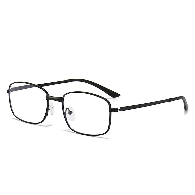 Men's Reading Glasses +1.0 +1.5+2.0+2.5+3.0+3.5+4.0 Anti Blue Presbyopic Glasses Black Metal Frame Prescription Glasses